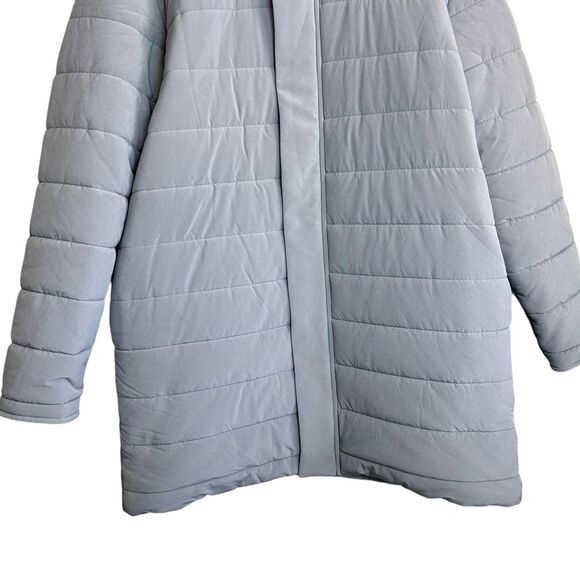 ZELLA Quilted Puffer Coat Jacket Women's Size XL Gray Winter Longline NEW $169 - Picture 2 of 9